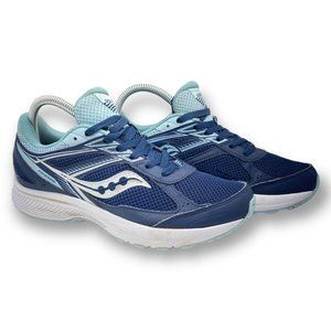 Saucony Cohesion 14 Shoes Womens 8 Blue Lace Up Athletic Sneaker S10628-3